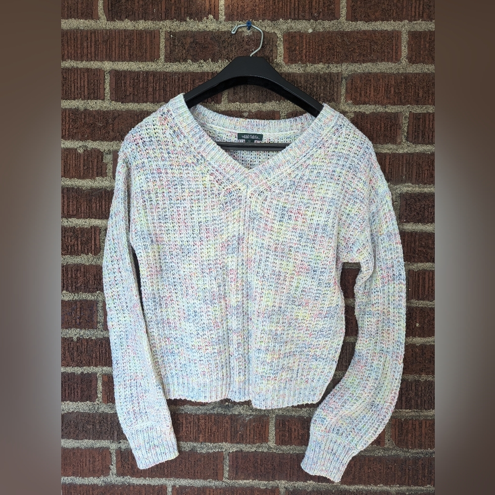 Wild Fable Multicolored Cropped Sweater - XS